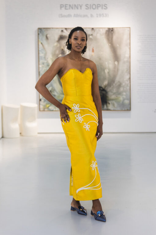 Maluvha Tapered Off-Shoulder Ruffled Dress